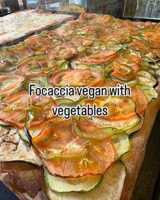 Focaccia vegan with vegetables