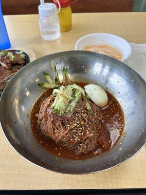 Naengmyeon (Korean buckwheat cold noodles)