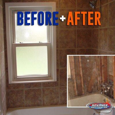 Bathroom remodel water damage.