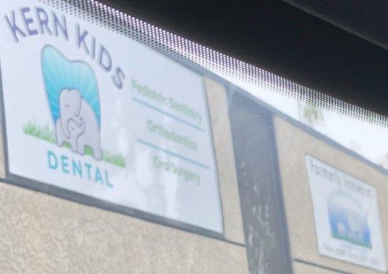 The new sign. The new name is Kern Kids Dental.