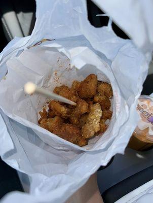 Crispy Popcorn Chicken (bag was served half full, I didn't even eat a piece yet)