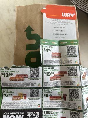 Their coupons you get in mail which they hate when you use them - or curbside pick up