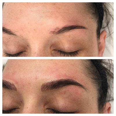 After one session of Microblading