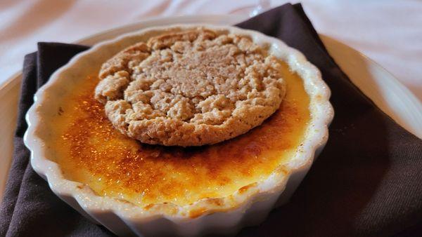 Creme Brule with snickerdoodle cookie