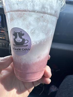 Seasonal Menu item! Strawberry delight smoothie with whip!