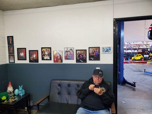 My friend Don waiting in the waiting room