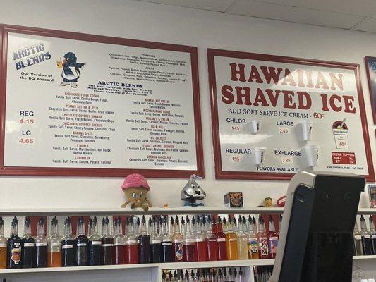 Attic blends and Hawaiian shaved ice Menu 06/2022