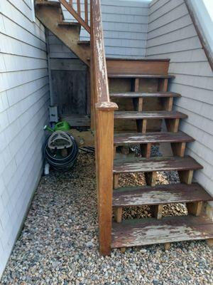 Green Hill, Charlestown, RI Front Stairs Project (Before )