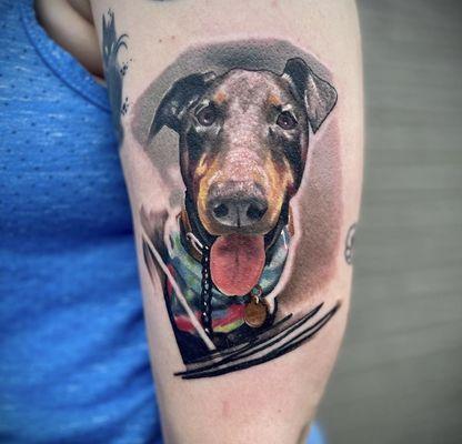 Dog tattoo portrait by #cubakid