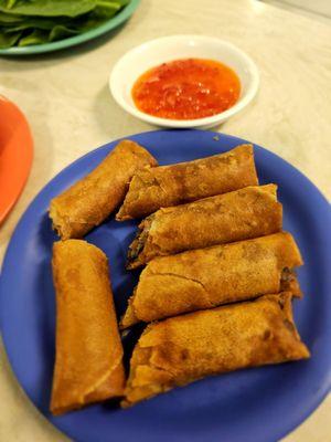 @Hot Pot Heaven Kailua; 10/16/2024. Delicious Homemade Pork Spring Rolls, that one of the Owner (Kim) Makes. So Oishii :)