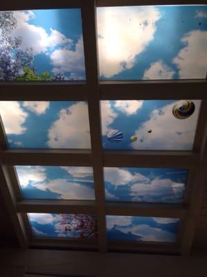 The awesomeness of the waiting room ceiling!!