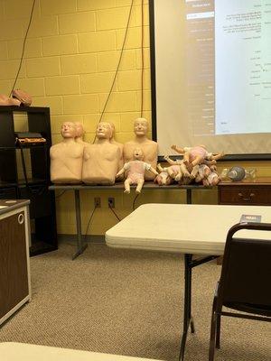 CPR mannequins.