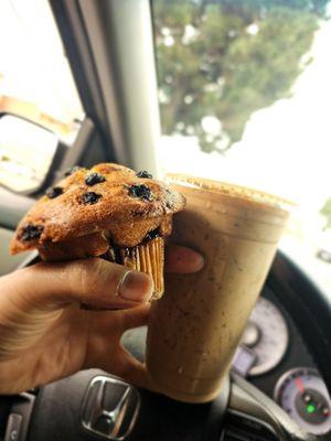 Vietnamese Iced Coffee & Blueberry Muffin