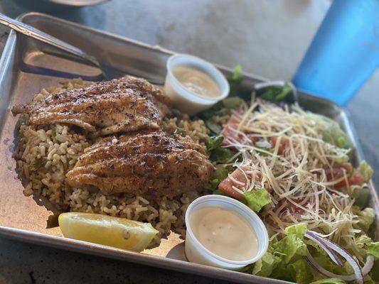 Blackened Catfish Lunch