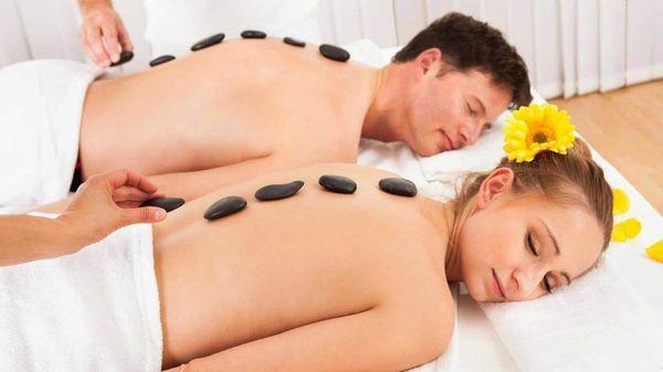 Try our couples massage with hot rocks!