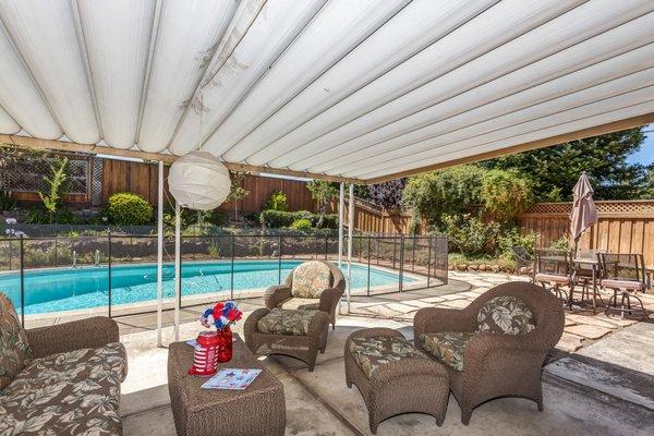 Tranquil Patio to Relax with a sparkling pool