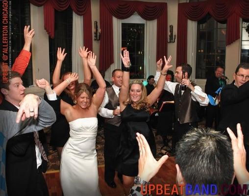 The UpBeat Band performs "Shout!" Chicago Wedding Bands Photography By Joanna Kozek