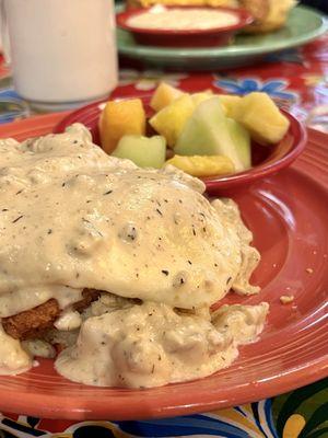 Firebird Benedict aka Biscuits and Gravy. haha!