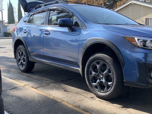 They swapped my 2019 OEM wheels and tires to 2021 OEM less than 15 minutes.