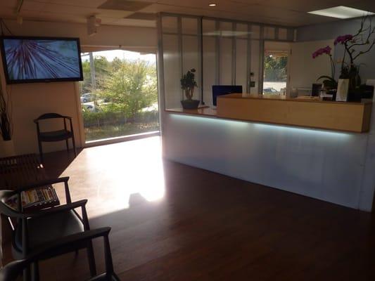 Our front desk area. Here's where we get you started on your journey to wellness!