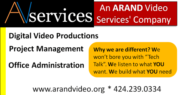 Oh yea in addition to our video productions services we provide project management  and office administration services.