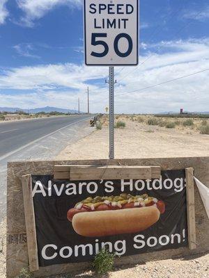 Sign E Aerospace parkway 500 yards east of Nogales Hwy.