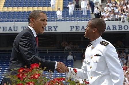 Brian Williams got to shake the hand of President Obama at his graduation from the Naval Academy. Ucan helps dreams come true.