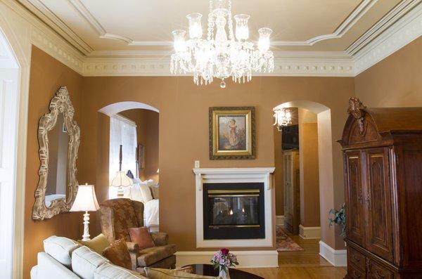 The Foxglove suite is special spot at the Inn. With it being original parlor of the house it makes for a warm and inviting atmosphere.