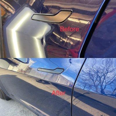 Tesla paintless dent repair