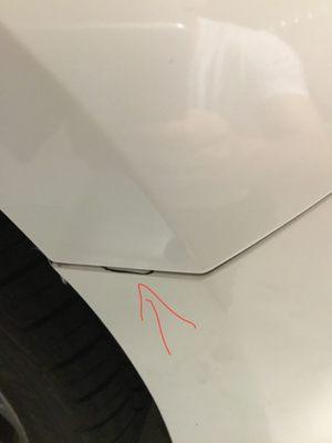 Cracked part where bumper would disconnect