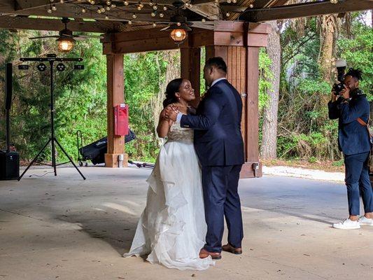 Wedding reception at the Mary Ann Peeples Pavilion.