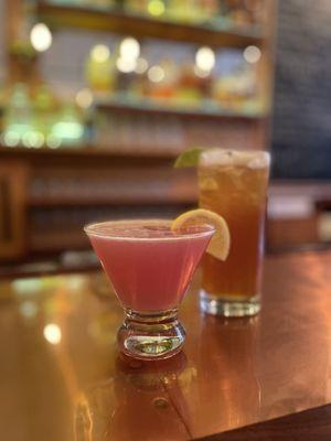 Blueberry Bucha-Tini and Dark N' Stormy