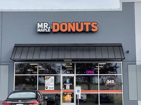 Mr. Maple Donuts Storefront and Entrance