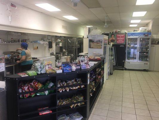 Interior with kitchenette to fix gyros and shawarma