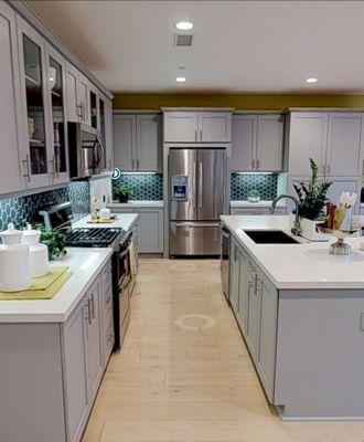 Grey Shaker Kitchen Cabinets completion - kitchen cabinet Design's choice.