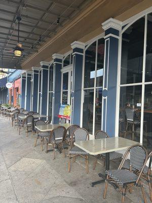 Outdoor Dining Area on Magazine Street of new location