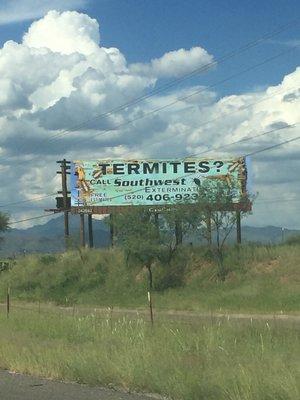 Our Termite Billboard on I-19 Freeway