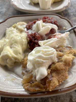 Great tasting cherry and apple pie.