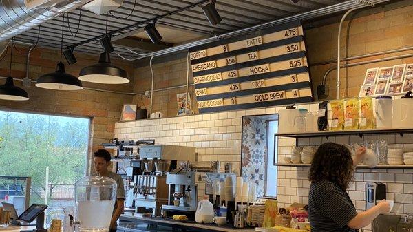 Many choices...tea, chai, and cold brew.