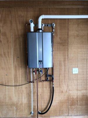 Rinnai indoor tankless install