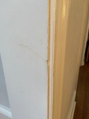 one of many nicks and scratches to my property from careless movers