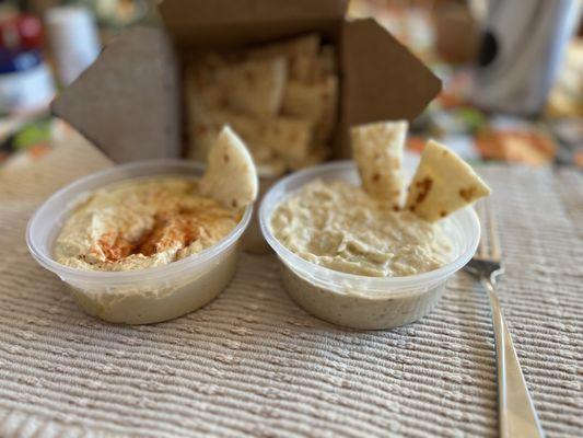 Hummus and Baba Ghanouj