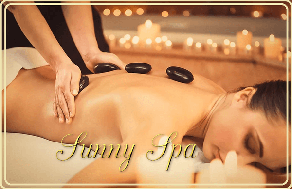 Sunny Spa's Hot Stone Massage can be added to your full body massage time. Just wonderful