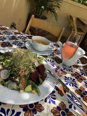 Brezo Salad, mint mint tea and a cranberry mimosa!