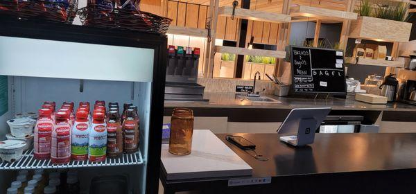 Counter with beverage options