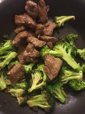 Local beef and broccoli for dinner from westside produce