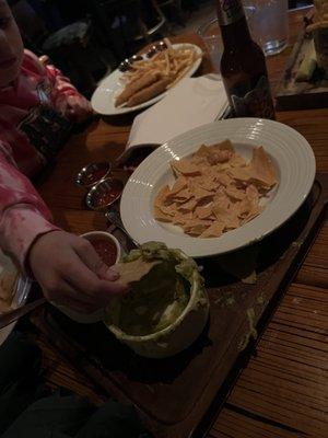 Guac, salsa and chips were delicious. Some of the best we've ever had.