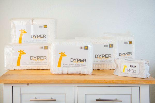 We offer Dyper as a compostable diaper option!