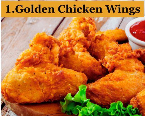 1.Golden Chicken Wings