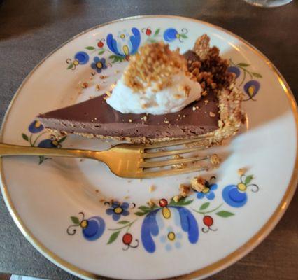 Dessert option - chocolate ganache tart w/coconut crust